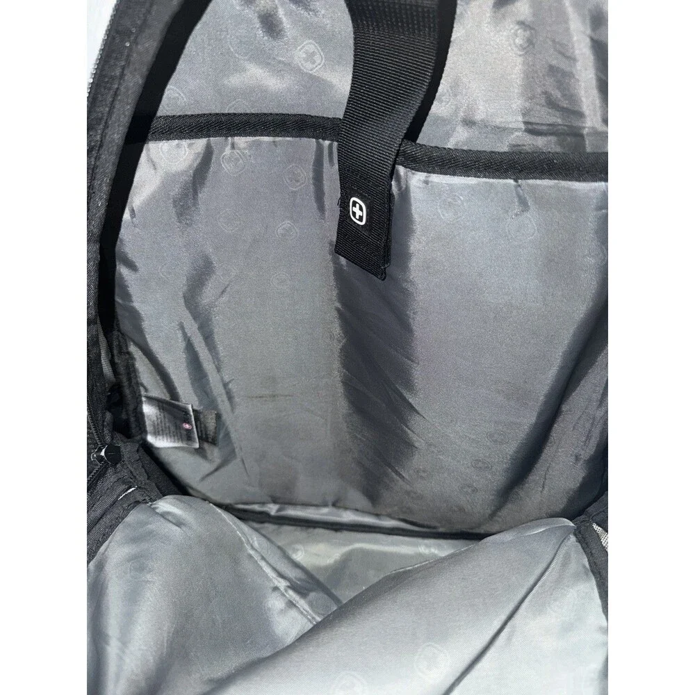 SwissGear Wenger Airflow Back System Laptop Backpack Gray Black Travel Bag